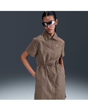 ★ Nike★ Sportswear Everything Woven Short Sleeve Mini Dre Nike Sportswear Everything Wovens Short-Sleeve Mini Dress in