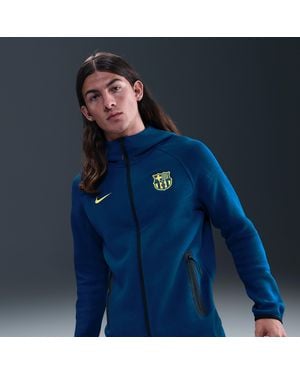 Nike Fc Barcelona Tech Windrunner Fourth Soccer Fleece Full-Zip Jacket - Blue