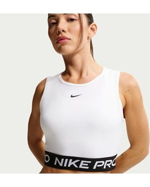 Nike Pro Dri-Fit Cropped Tank Top - White