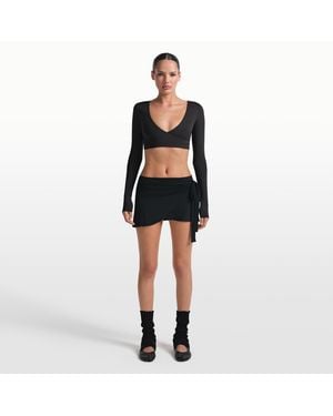 Nike Skims Stretch Knit Wrap Skirt - Black