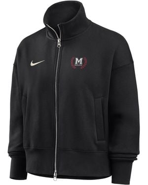 Nike College (Morehouse College) Phoenix Fleece Track Jacket - Black