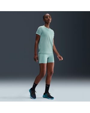 Nike Universa Medium-Support High-Waisted 12.5Cm (Approx. Biker Shorts With Pockets - Blue