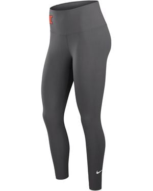 Nike One (Illinois) Dri-Fit High-Rise Leggings - Gray