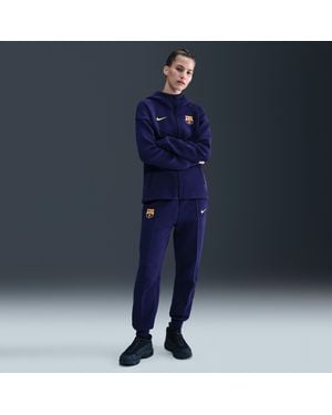 Nike F.C. Barcelona Tech Football Fleece Mid-Rise Joggers - Blue
