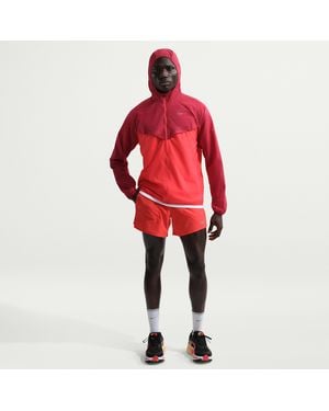 Nike Stride Dri-Fit 5" Brief-Lined Running Shorts - Red