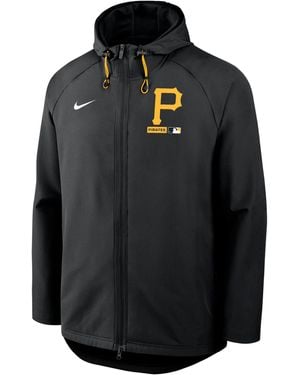Nike Pittsburgh Pirates Authentic Collection Therma-Fit Mlb Full-Zip Hooded Jacket - Black