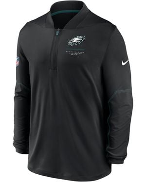Nike Philadelphia Eagles Sideline Dri-Fit Nfl 1/2-Zip Top - Black