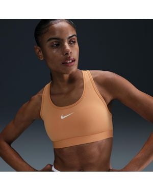 Nike Swoosh Medium Support Padded Sports Bra - Orange