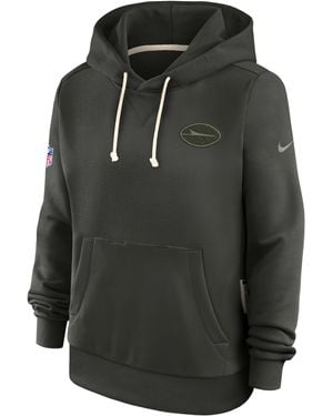 Nike New York Jets Rivalries Collection Sideline Dri-Fit Nfl Pullover Hoodie - Gray