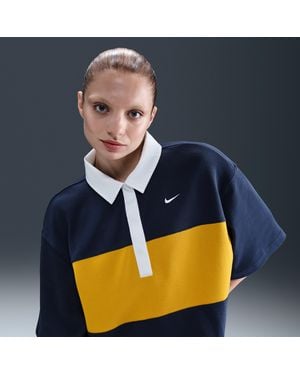 Nike Maglia Polo Oversize A Manica Corta Sportswear Heritage – Donna - Blu