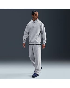 Nike Solo Swoosh Fleece Open-Hem Trousers - Blue
