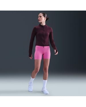 Nike Universa Medium-Support High-Waisted 5" Biker Shorts With Pockets - Pink