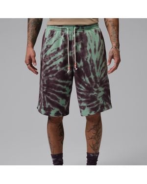 Nike Brooklyn Fleece Tie-Dye Festival Shorts - Gray