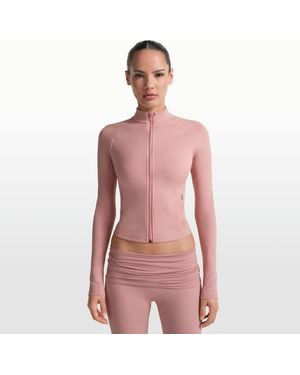 Nike Skims Matte Mock-Neck Full-Zip Jacket - Pink