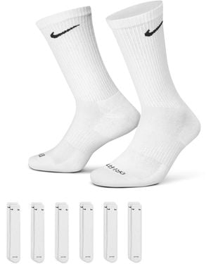 Nike Calze Da Training Everyday Plus Cushioned Di Media Lunghezza (6 Paia) - Bianco