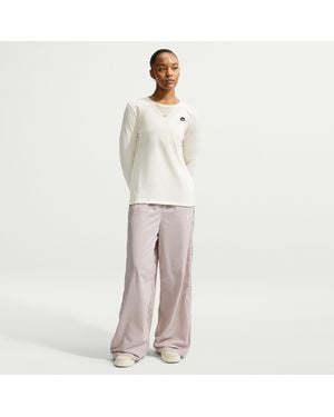 Nike Sportswear Loose Mid-Rise Lace Track Pants - White