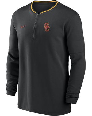 Nike Usc Trojans Sideline Coach 'Dri-Fit College 1/2-Zip Long-Sleeve Top - Black