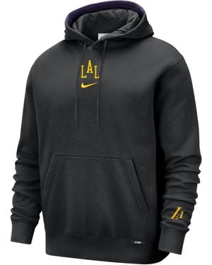 Nike Los Angeles Lakers City Edition Nba Premium Club Fleece Hoodie - Black