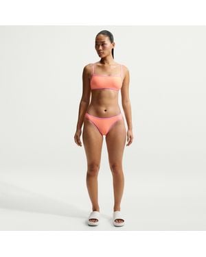 Nike Swim Ripple Texture Hipster Bikini Bottom - Pink