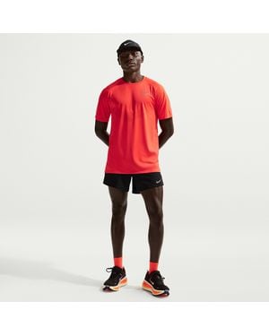 Nike Stride Dri-Fit 5" Brief-Lined Running Shorts - Red