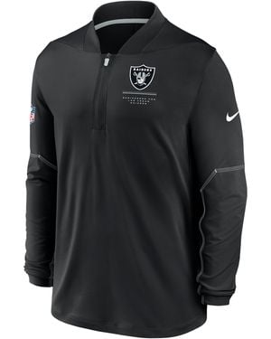 Nike Las Vegas Raiders Sideline Dri-Fit Nfl 1/2-Zip Top - Black