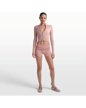 Nike Skims Matte 3" Fold-Over Waistband Shorts - Pink