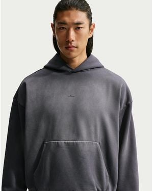 Nike Standard Issue Brushed Heavy Pullover Basketball Hoodie - Gray
