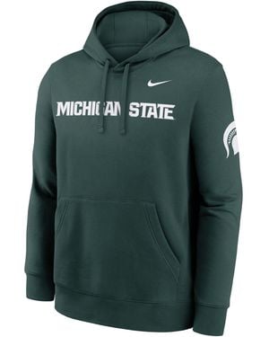Nike Michigan State Sideline Club College Pullover Hoodie - Green