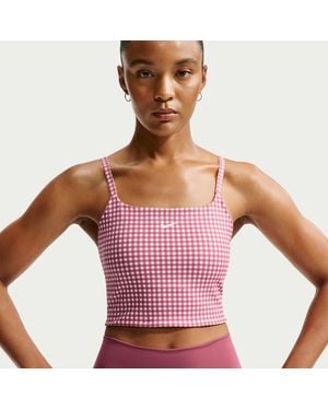 Nike One Light-Support Padded Longline Sports Bra - Pink