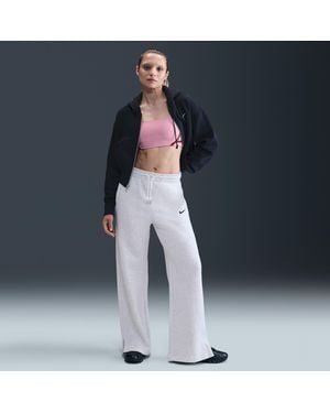 Nike Sportswear Phoenix Fleece High-Waisted Wide-Leg Trousers - Blue