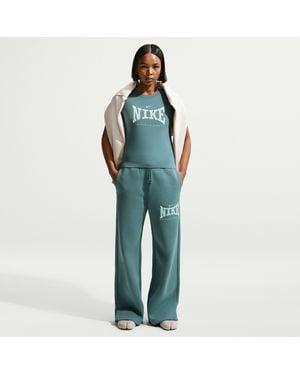 Nike Sportswear Phoenix Fleece High-Waisted Wide-Leg Pants - Blue
