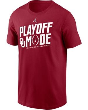Nike Oklahoma 2025/26 College Football Playoff Bound Pass Protection Nike College T-Shirt - Red