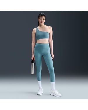 Nike Universa Medium-Support High-Waisted 7/8 Floral Leggings - Blue