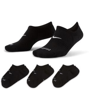 Nike Everyday Plus Cushioned Training Footie Socks (3 Pairs) - Black