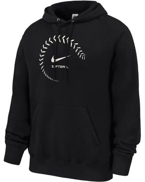 Nike Swoosh Club Softball Fleece Hoodie - Black