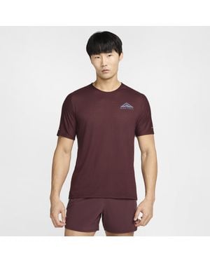 Nike Trail Solar Chase Dri-Fit Short-Sleeve Running Top - Purple