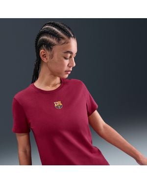 Nike F.C. Barcelona Football T-Shirt - Red