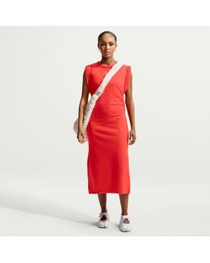 Nike Sportswear Chill Terry Oversized Dress - Red