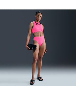 Nike Swim Elevated Essential High-Waisted Bikini Bottom - Pink