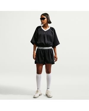 Nike Sportswear Loose Mid-Rise Satin Shorts - Black