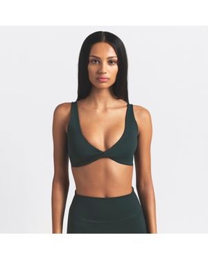 Nike Skims Matte Twist-Front Bra - Green
