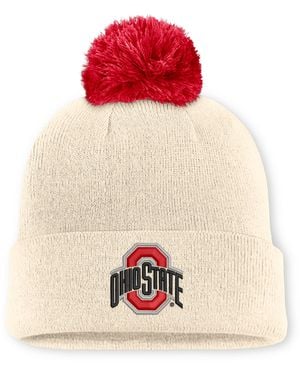 Nike Ohio State Campus Prep Script College Cuffed Pom Beanie - Red