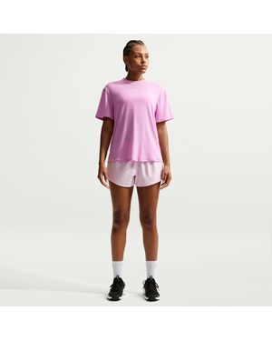 Nike One Dri-Fit Mid-Rise 3" Brief-Lined Shorts - Pink