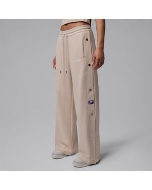 Nike Flight Fleece French Terry Snap Pants - Natural