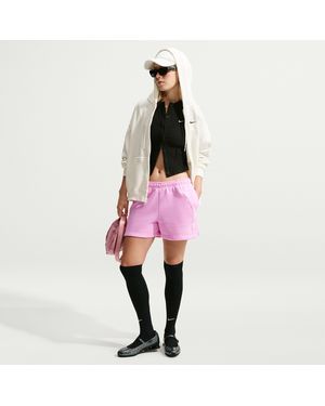 Nike Studio Fleece Medium Weight Mid-Rise Athletic Department" Shorts - Pink
