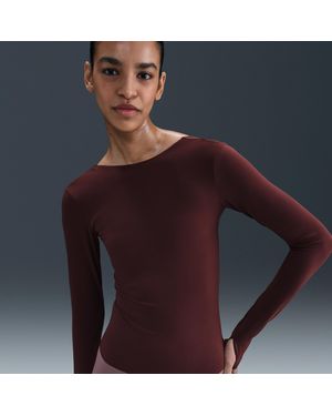 Nike Zenvy Dri-Fit Long-Sleeve Top - Red