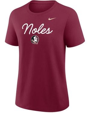 Nike Florida State Script Mantra Logo College T-Shirt - Red