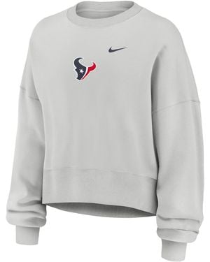 Nike Houston Texans Primetime Phoenix Nfl Oversized Pullover Crew - Gray