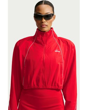 Nike Skims Crunchy Nylon Cropped Jacket - Red