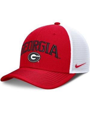 Nike Georgia Primetime Arched Dri-Fit College Trucker Adjustable Hat - Red
